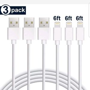 3 Pack, 6ft High Speed Cable For iPhone